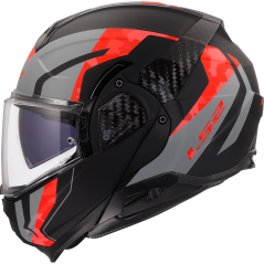 Casco Modular LS2 FF910 Advant II Triple Rojo gris negro mate