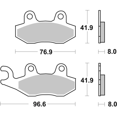 Pastiglie Freno Brembo 07SU17SP Sinterizzate Strada posteriore, 1 coppia