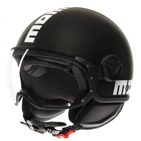 Momo design CLASSIC helm mat zwart wit E2206