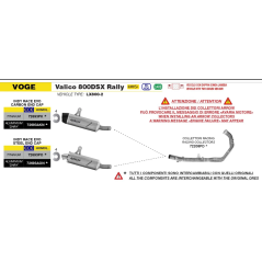 Escape Arrow Indy Race Evo Titanio para Voge Valico 800DSX Rally