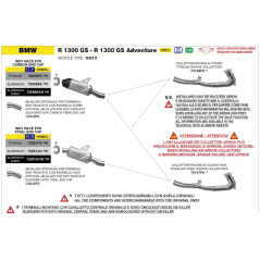 Terminale di scarico Arrow Indy race evo Titanio per BMW R 1300 GS 24-26