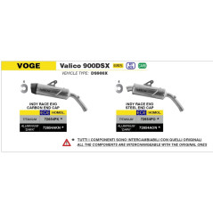 Terminale di scarico Arrow Indy race evo Titanio per Voge Valico 900DSX 24-25