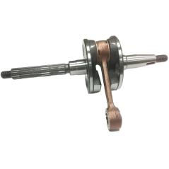 Vilebrequin type origine pour moteurs Piaggio, Gilera 50 2T Scarabeo, SR, Liberty, Runner, Zip, Vespa, Stalker, Axe 12