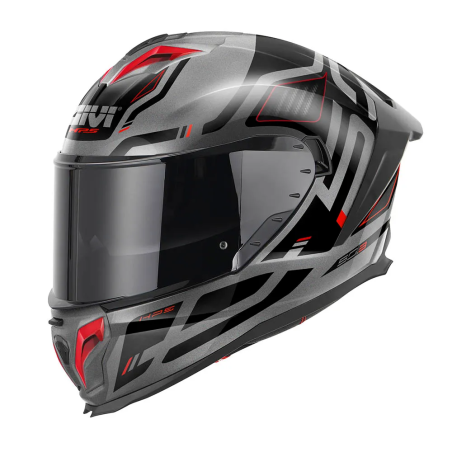 Givi 50.3 Quasar Helm schwarz titan rot glänzend