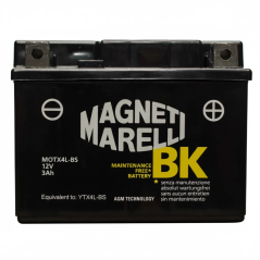 Battery Magneti Marelli MOTX4L-BS, YTX4L-BS, 12 V 3Ah 113x70x85mm CCA 50