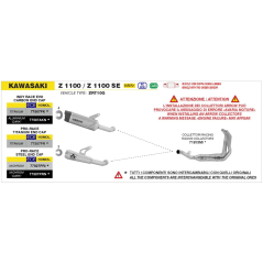 Arrow Indy Race Evo Titanium Exhaust Muffler for Kawasaki Z1100 25-27