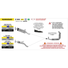 Escape Arrow Indy Race Evo Titanio para Kawasaki Z900 25-27