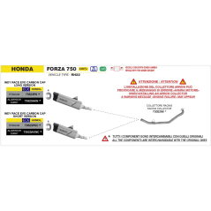 Silencieux d'échappement Arrow Indy Race Evo Aluminium Dark pour Honda Forza 750 2025-2027