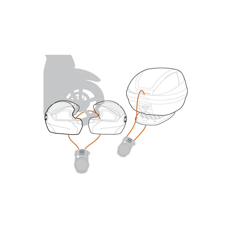 Kappamoto KS220 kabelslot voor helm