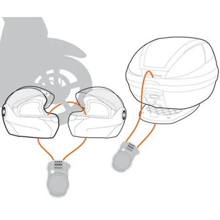 Kappamoto KS220 cable lock for helmet