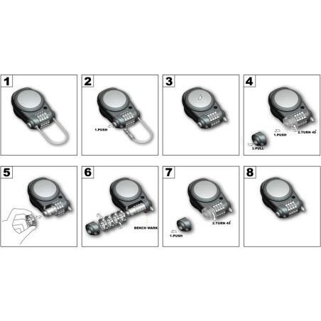 Kappamoto KS220 cable lock for helmet