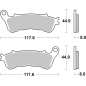 EBC Carbon SFAC388 Front Brake Pad SH 125-150 09-16, forza-jazz 05-17, SH-300 07-14, Burgman 125-200, SW-T 400-600