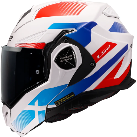 Casco Modulare LS2 Advant X Nova bianco, rosso blu lucido