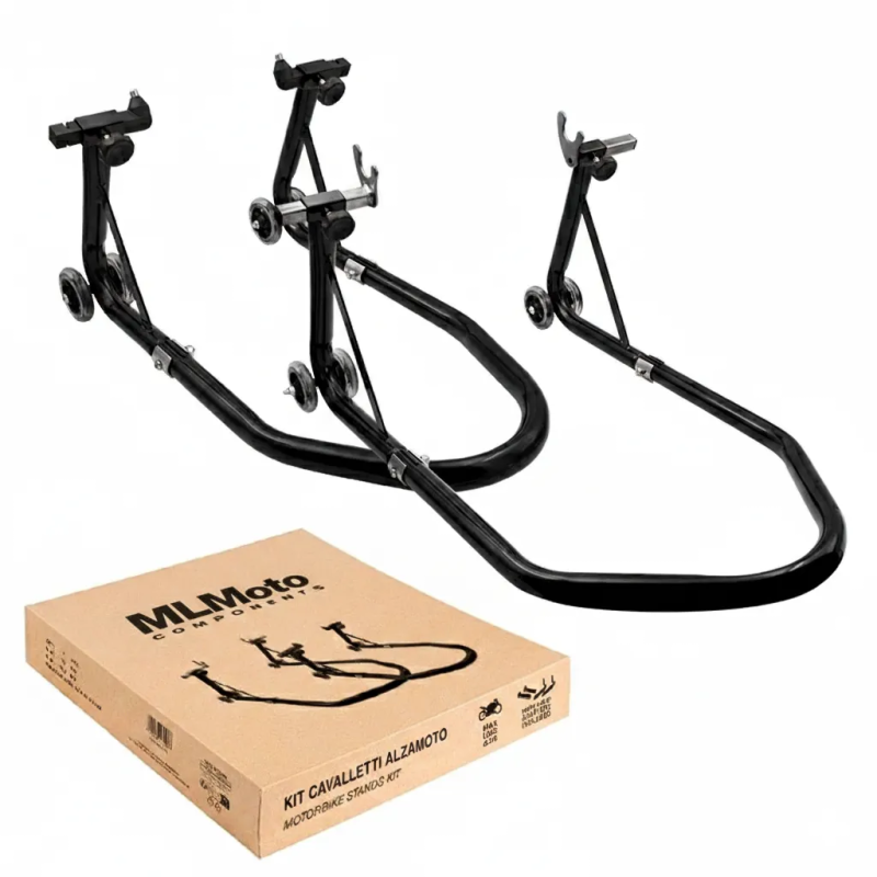 Montageständer-Set vorne + hinten mit V-Aufnahmen für Motorrad