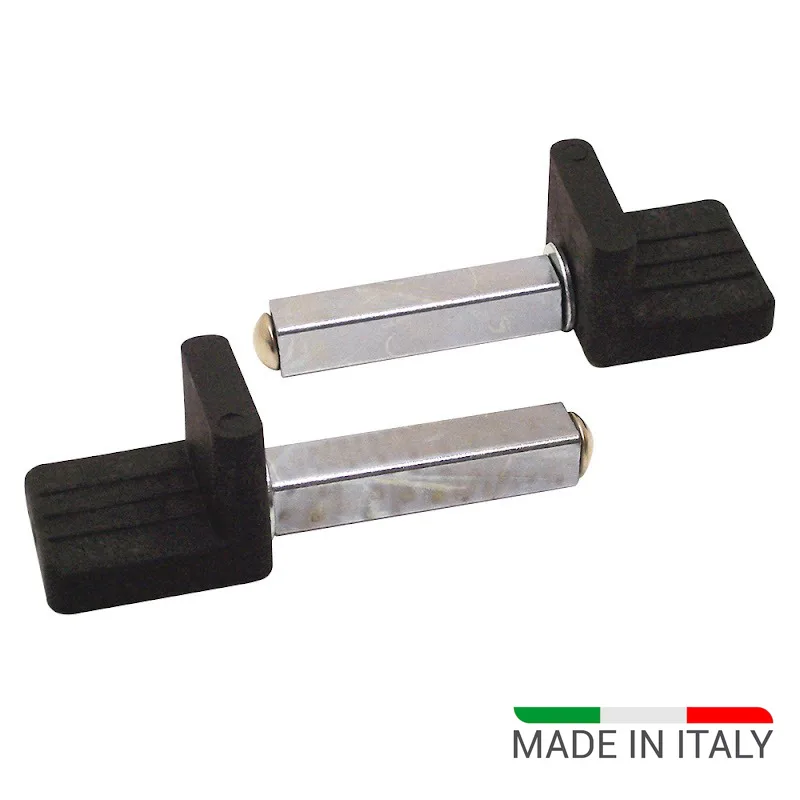 Pair of L-shaped rear motorcycle stand supports