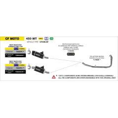 Escape Arrow Indy Race Evo Aluminio Dark para CF Moto MT 450 2024