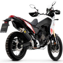 Arrow Indy Race Auspuffendtopf aus dunklem Aluminium mit Endkappe aus Edelstahl, für Yamaha Tenere 700 21-24