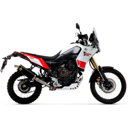 Escape Arrow Indy Race de aluminio oscuro con tapa final de acero , para Yamaha Tenere 700 21-24