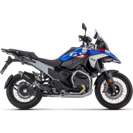 Arrow Indy Race exhaust terminal, Dark Aluminum with stainless steel end cap, for BMW R1300 GS 24-26, R 1300 GS Adv. 24-26