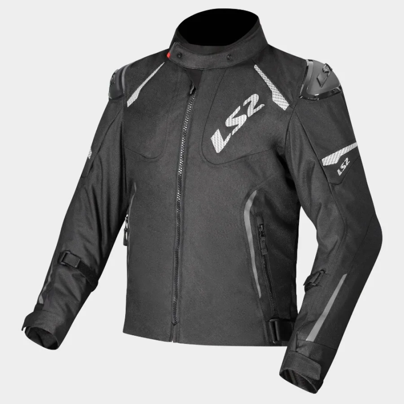 LS2 Zoom wasserdichte Motorradjacke Herren schwarz