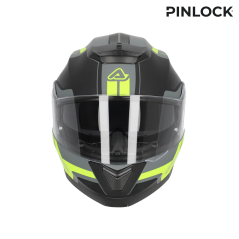 Casco Modular Acerbis Serel 2206 noir gris jaune fluo mat