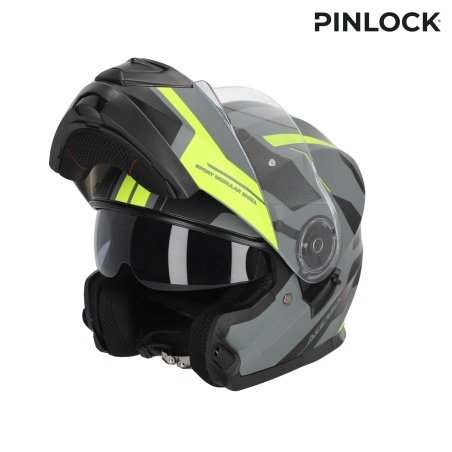 Klapphelm Acerbis Serel 2206 noir gris jaune fluo mat