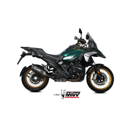 Terminale scarico Mivv SR-1 Titanio nero omologato per BMW R 1300 GS 2024-2026, R 1300 GS Adventure 2024-2026