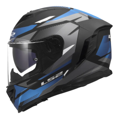 LS2 FF818 Storm III Komai Integralhelm - Blau Schwarz Matt