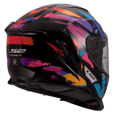 Integralhelm LS2 FF818 Storm III Kaos schwarz lila blau glänzend