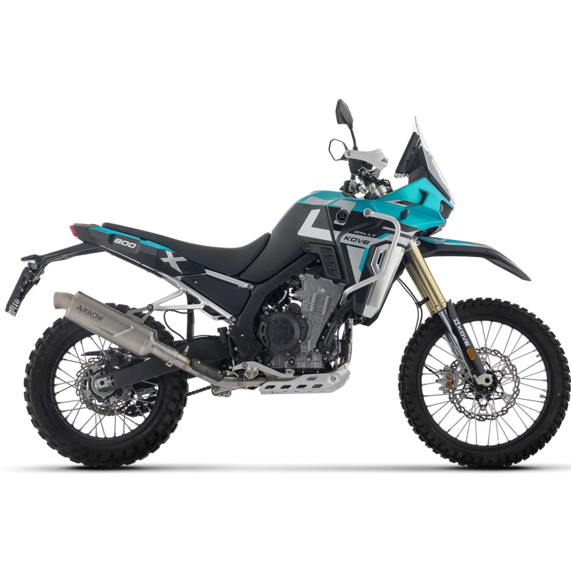 Silencieux Arrow Indy Race en Titane avec embout en acier, pour Kove 800X PRO / 800X Rally 25-26