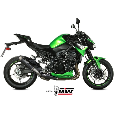 Mivv GP Pro zwarte uitlaat voor Kawasaki Z900 2020-2024