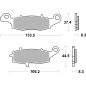 Remblokken Brembo 07KA18SA gesinterd voor, Kawasaki Suzuki