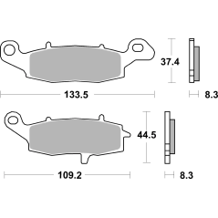Brembo 07KA19SA sintered front brake pads, Kawasaki, Suzuki