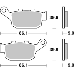 Pastillas de freno Brembo 07HO53CC Carbono Cerámicas traseras, 1 par