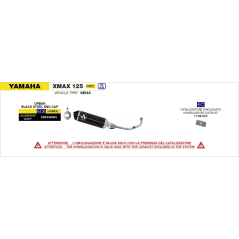 Échappement Arrow Urban Aluminium Dark pour Yamaha XMAX 125 2021-2024