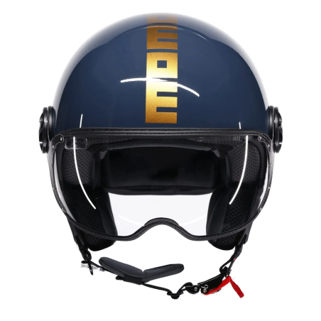 Casco Jet Momo Design FGTR Classic Flip E2206 Oro / Latón