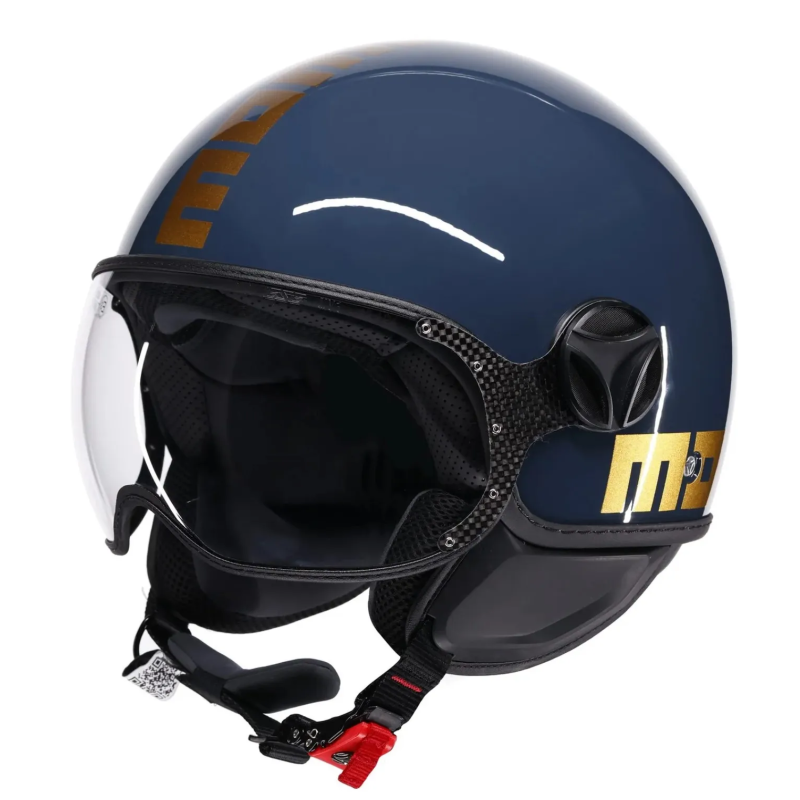 Casco Jet Momo Design FGTR Classic Flip E2206 Oro / Latón