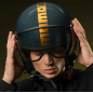 Casco Jet Momo Design FGTR Classic Flip E2206 Oro / Latón