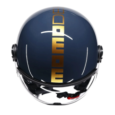 Casco Jet Momo Design FGTR Classic Flip E2206 Oro / Ottone