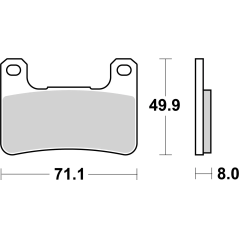 Brembo  07SU27LA gesinterde remblokken voor weggebruik, 1 paar