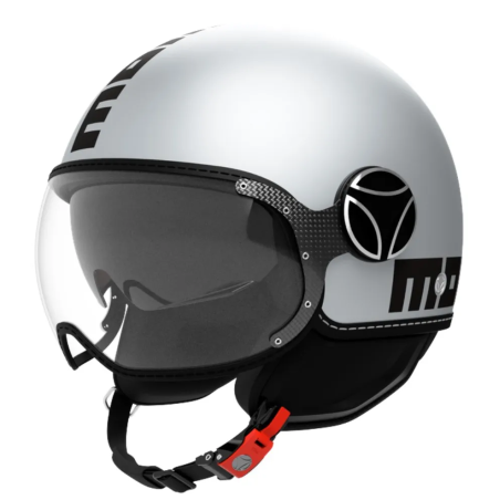 Casque Jet Momo Design FGTR Evo E2206 Gris Mat / Gris Céruléen