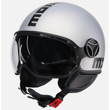 Momo Design FGTR Evo E2206 Jet Helmet - Matt Grey / Cerulean Grey