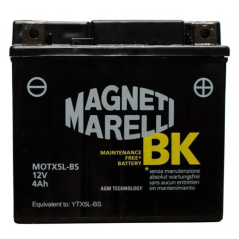 Batería Magneti Marelli MOTX5L-BS, YTX5L-BS, 12 V 4Ah 114x70x107mm CCA 70