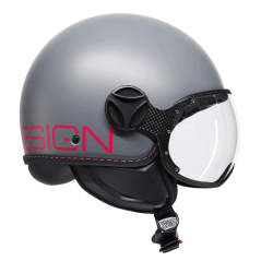 Momo Design FGTR Classic Fluo Jethelm Mattgrau / Fuchsia ECE2206