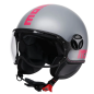 Momo Design FGTR Classic Fluo Jethelm Mattgrau / Fuchsia ECE2206