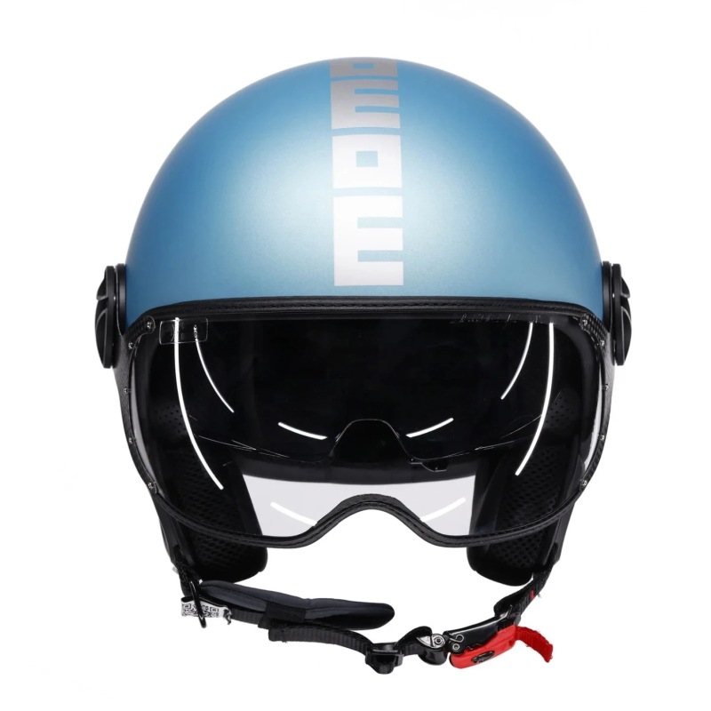 Casco Jet MOMO Design FGTR Evo Matt Spring Blue / Silver E22/06 Casco Jet MOMO Design FGTR Evo Matt Spring Blue / Silver E22/06