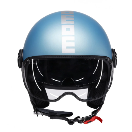 Casco Jet MOMO Design FGTR Evo Matt Spring Blue / Silver E22/06