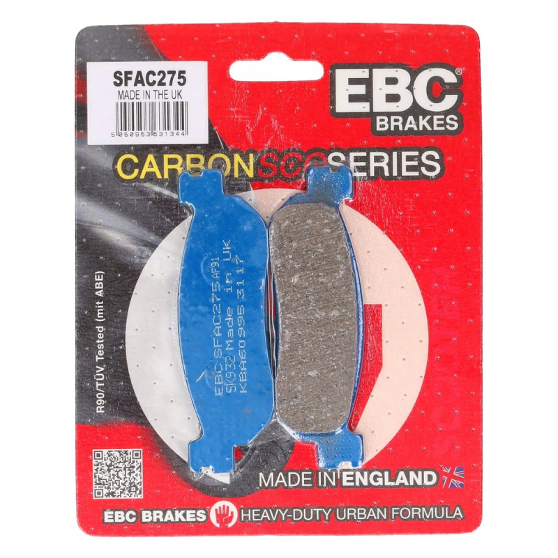 EBC Carbon SFAC275 remblokken achter voor Yamaha Majesty 125-250, X-City 125-250, X-Max 125-250 vanaf 2005 EBC Carbon SFAC275 remblokken achter voor Yamaha Majesty 125-250, X-City 125-250, X-Max 125-250 vanaf 2005
