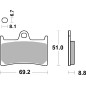 Brembo 07YA23SA Gesinterde Remblokken Weggebruik, 1 paar Yamaha