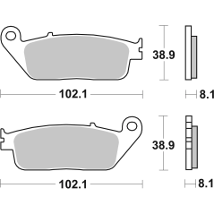 Brembo 07HO30SA Gesinterde Remblokken Weggebruik, 1 paar